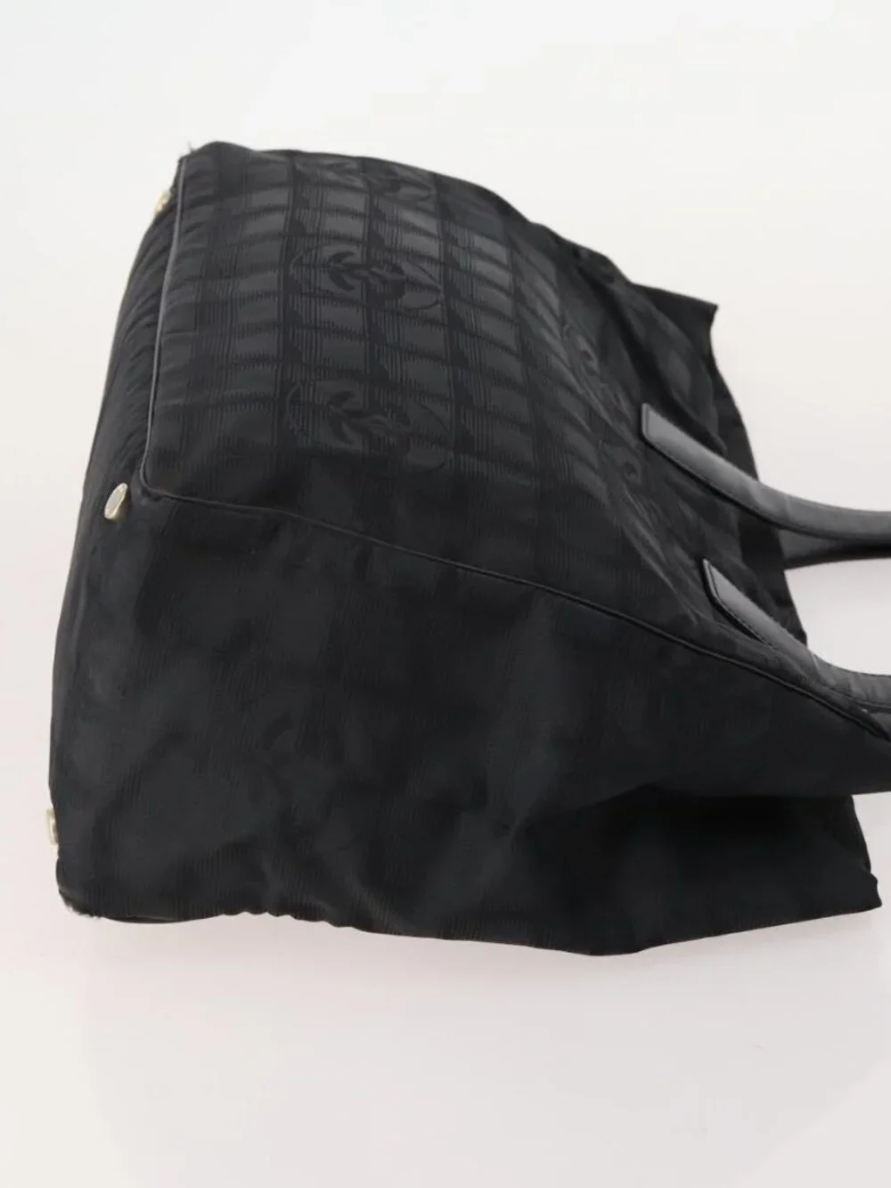 CHANEL New Travel Line Tote Bag Nylon 3 Set Black CC Auth 176442